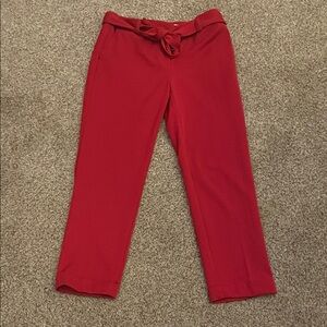 LOFT Red Ankle Pants